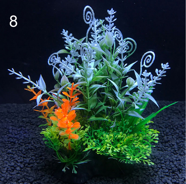 Dekoracyjne rośliny wodne do sztucznego akwarium - zestaw 12 rodzajów, długość 14cm - Wianko - 11