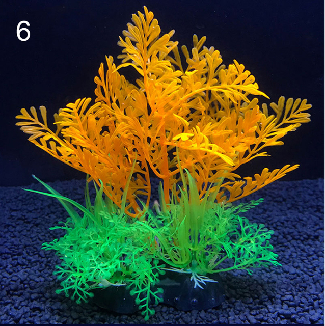 Dekoracyjne rośliny wodne do sztucznego akwarium - zestaw 12 rodzajów, długość 14cm - Wianko - 9