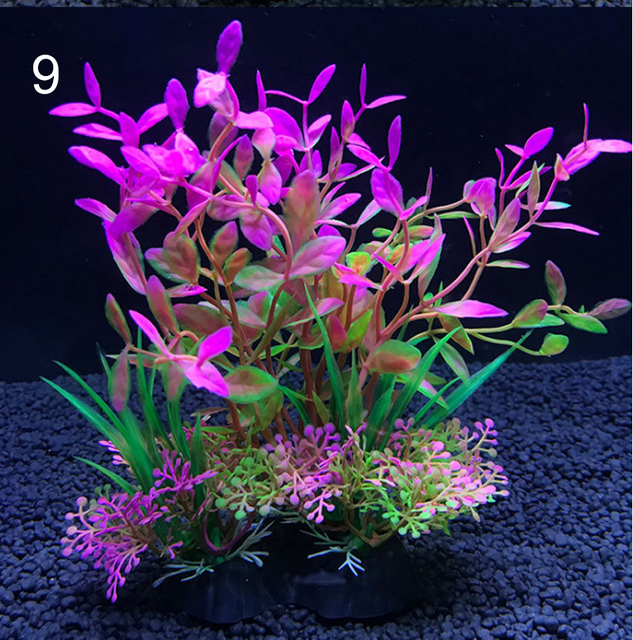 Dekoracyjne rośliny wodne do sztucznego akwarium - zestaw 12 rodzajów, długość 14cm - Wianko - 12