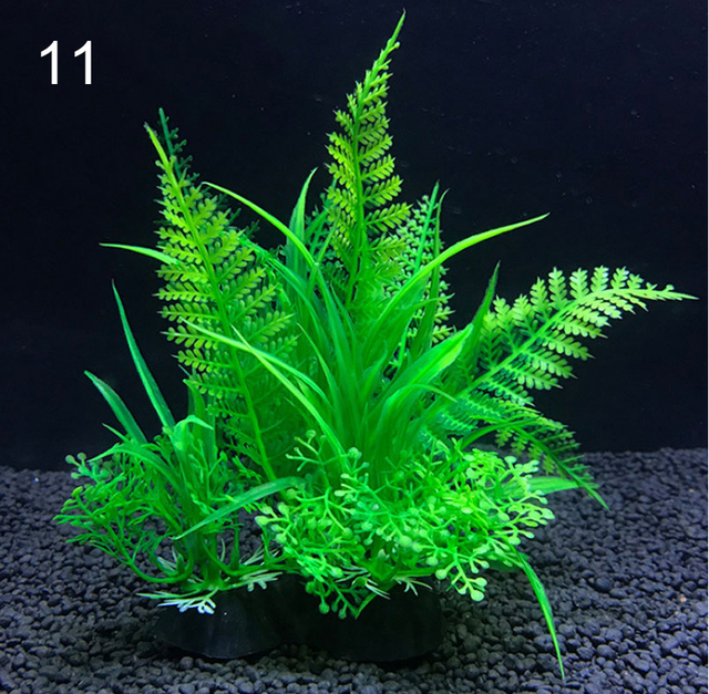 Dekoracyjne rośliny wodne do sztucznego akwarium - zestaw 12 rodzajów, długość 14cm - Wianko - 14