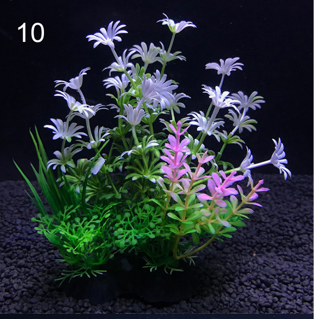 Dekoracyjne rośliny wodne do sztucznego akwarium - zestaw 12 rodzajów, długość 14cm - Wianko - 13