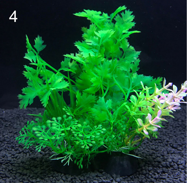 Dekoracyjne rośliny wodne do sztucznego akwarium - zestaw 12 rodzajów, długość 14cm - Wianko - 7