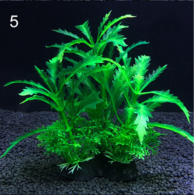 Dekoracyjne rośliny wodne do sztucznego akwarium - zestaw 12 rodzajów, długość 14cm - Wianko - 8