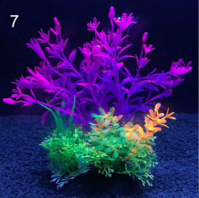 Dekoracyjne rośliny wodne do sztucznego akwarium - zestaw 12 rodzajów, długość 14cm - Wianko - 10