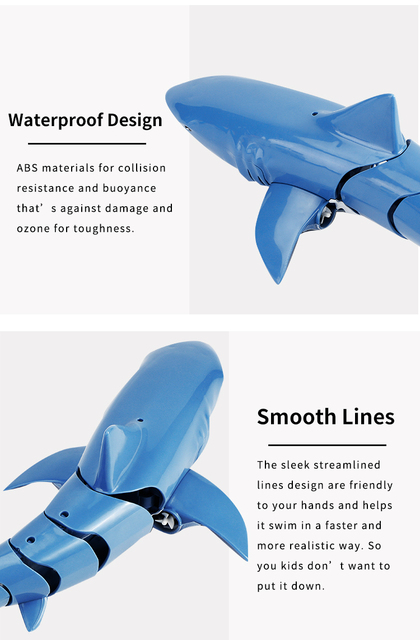 Miniaturowa łódź podwodna JJRC S10 RC Shark 2.4Ghz - zabawka dla dzieci do parku wodnego - Wianko - 12