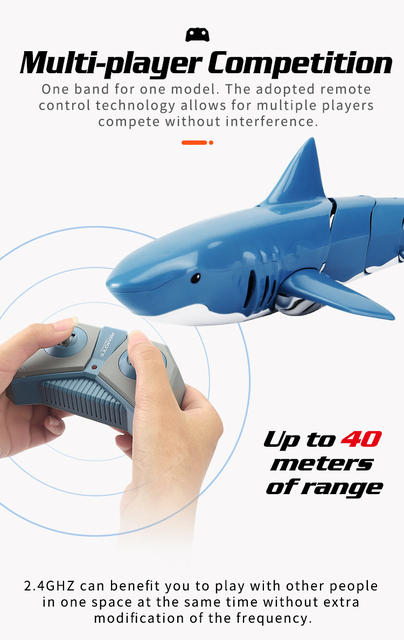 Miniaturowa łódź podwodna JJRC S10 RC Shark 2.4Ghz - zabawka dla dzieci do parku wodnego - Wianko - 9