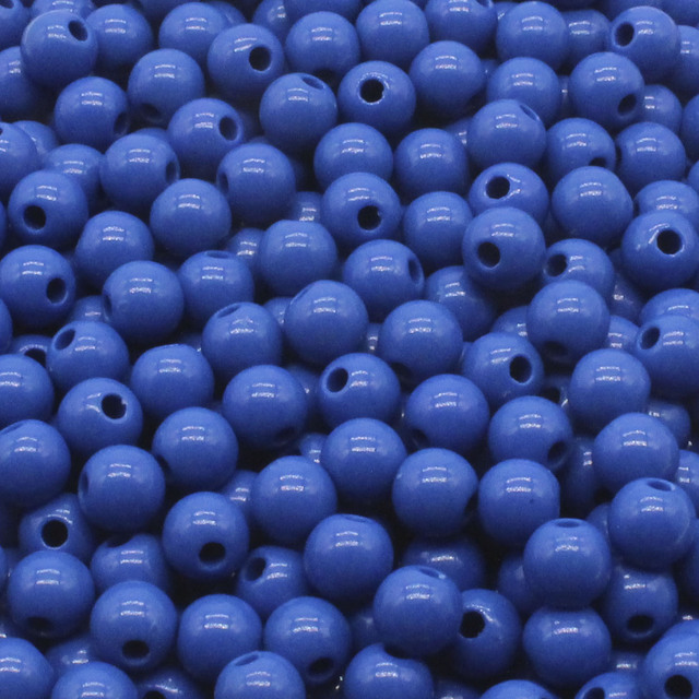 200 szt 6mm niebieski okrągły koralik do biżuterii DIY - Wianko - 7