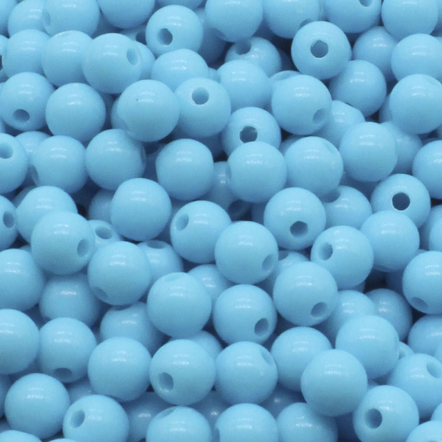 200 szt 6mm niebieski okrągły koralik do biżuterii DIY - Wianko - 9