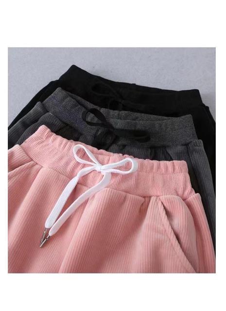 Spodnie dziecięce jesienno-zimowe Plus aksamit – pogrubienie, odzież wierzchnia, luźne spodnie sztruksowe sportowe - Wianko - 1