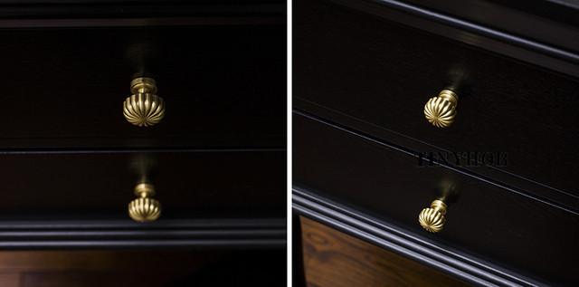 Europejski styl solidnej mosiężnej szafki z uchwytami w złotych gałkach - meble retro z kreatywnym wykończeniem, luksusowe oświetlenie o pojedynczym otworze - Wianko - 25