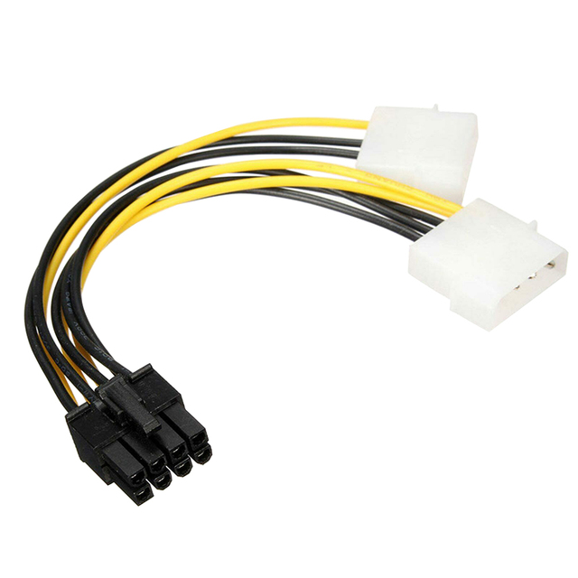 Adapter podwójny 4pin do 8pin zasilacza sieciowego PCI-E dla karty graficznej - 10 sztuk, 180W - Wianko - 7