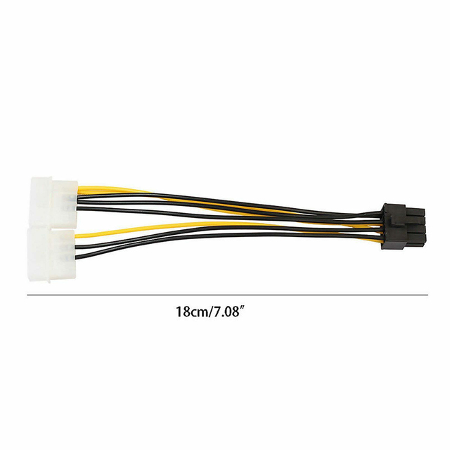 Adapter podwójny 4pin do 8pin zasilacza sieciowego PCI-E dla karty graficznej - 10 sztuk, 180W - Wianko - 9