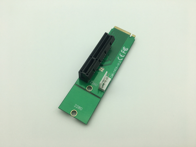 Adapter NGFF M2 M.2 do PCI-E 4x 1x w karcie rozszerzającej - męski na żeński do BTC koparki bitcoinów Antminer Mining - Wianko - 5