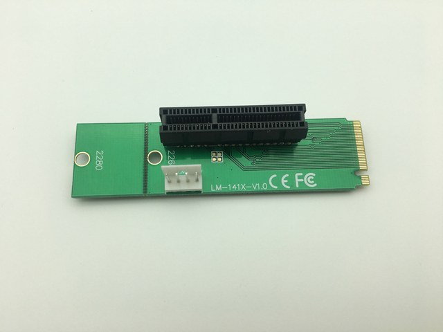Adapter NGFF M2 M.2 do PCI-E 4x 1x w karcie rozszerzającej - męski na żeński do BTC koparki bitcoinów Antminer Mining - Wianko - 3