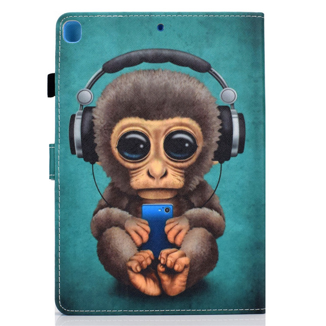Obudowa Funda Monkey Cat Stand Smart Cover dla iPad 10.2 - dla iPadów 2019/2020, 7/8 generacji i iPad Air 3 - dla dzieci - Wianko - 10