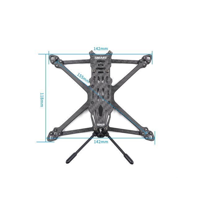 Rama GEPRC GEP-ST35 z włókna węglowego do drona Smart 35 RC FPV Freestyle - akcesoria zamienne części DIY - Wianko - 6