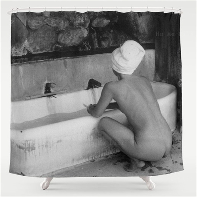 Zasłona prysznicowa z motywem kąpiącej się pięknej dziewczyny w stylu Marilyn Monroe, idealna dekoracja łazienki - Wianko - 3