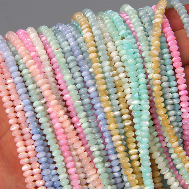 Naturalne wielokolorowe koraliki perłowe - okrągłe i cylindryczne, luźne przekładki do tworzenia biżuterii DIY z koralikowym wisiorkiem - Wianko - 52