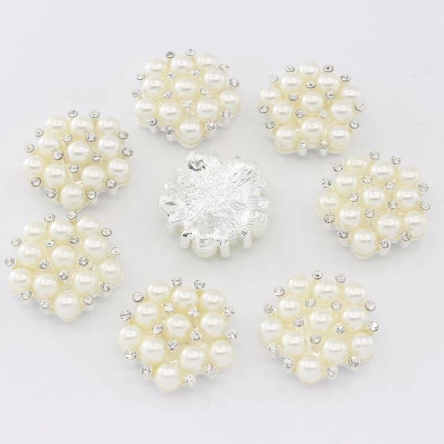 Wakacyjny zestaw 10 sztuk rhinestone pearl elementów ozdobnych do biżuterii o średnicy 28mm - Wianko - 2