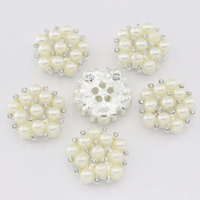 Wakacyjny zestaw 10 sztuk rhinestone pearl elementów ozdobnych do biżuterii o średnicy 28mm - Wianko - 3