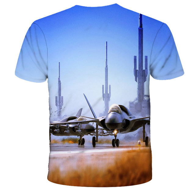 Nowy Ace Combat - Koszulka z 3D wirtualną grafiką samolotów - Dziecięce fajne T-shirty z krótkim rękawem - Wianko - 13