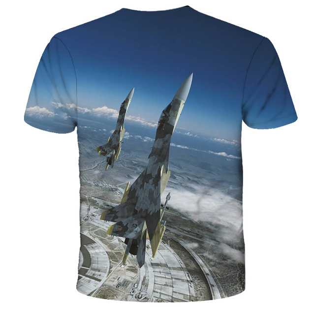 Nowy Ace Combat - Koszulka z 3D wirtualną grafiką samolotów - Dziecięce fajne T-shirty z krótkim rękawem - Wianko - 11