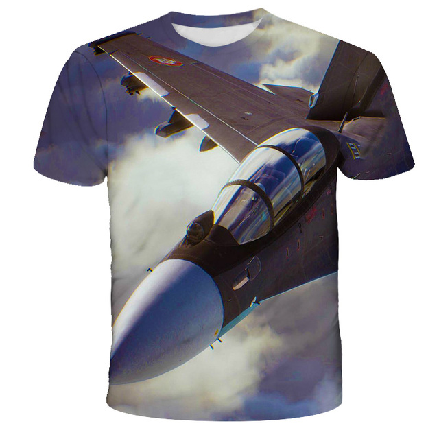 Nowy Ace Combat - Koszulka z 3D wirtualną grafiką samolotów - Dziecięce fajne T-shirty z krótkim rękawem - Wianko - 8