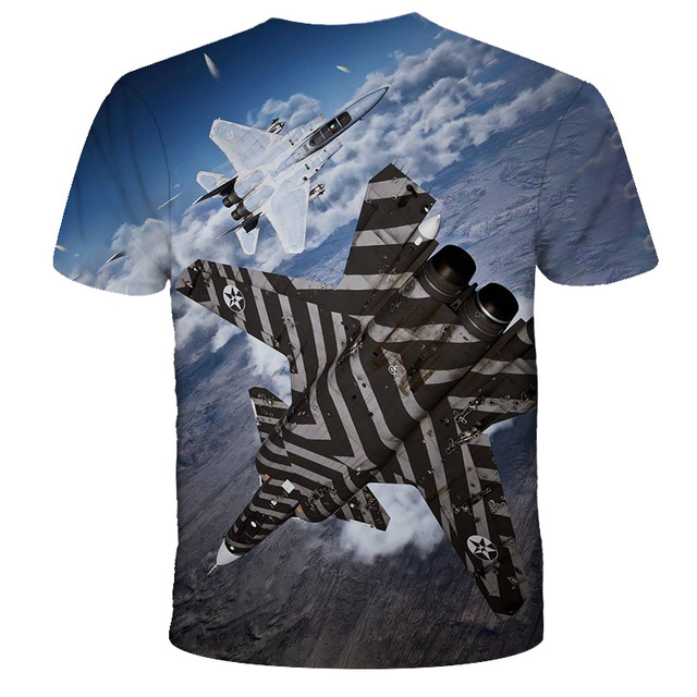 Nowy Ace Combat - Koszulka z 3D wirtualną grafiką samolotów - Dziecięce fajne T-shirty z krótkim rękawem - Wianko - 7