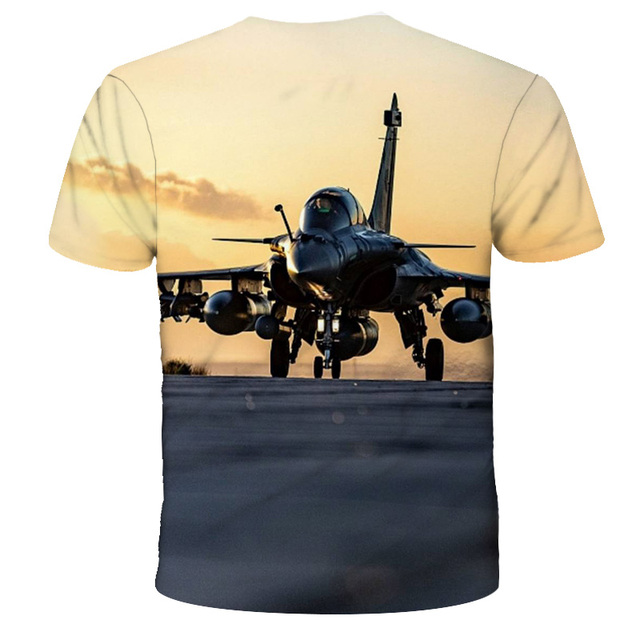 Nowy Ace Combat - Koszulka z 3D wirtualną grafiką samolotów - Dziecięce fajne T-shirty z krótkim rękawem - Wianko - 15