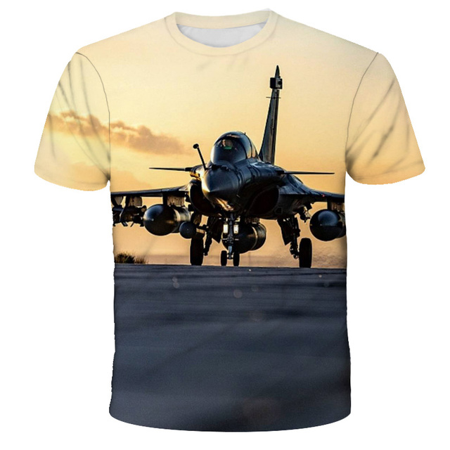 Nowy Ace Combat - Koszulka z 3D wirtualną grafiką samolotów - Dziecięce fajne T-shirty z krótkim rękawem - Wianko - 14