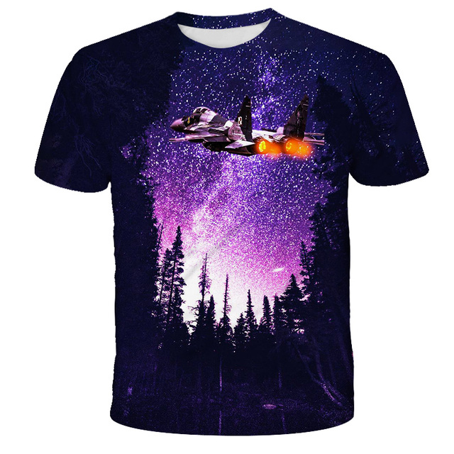 Nowy Ace Combat - Koszulka z 3D wirtualną grafiką samolotów - Dziecięce fajne T-shirty z krótkim rękawem - Wianko - 16