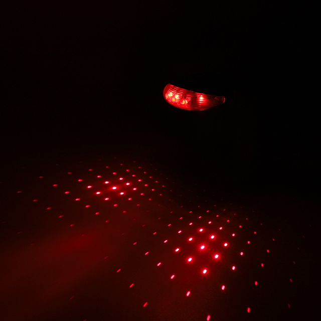 Tylne światło LED do roweru górskiego - wodoodporne, 5 diod LED, 2 lasery, nocna lampa drogową - Wianko - 6