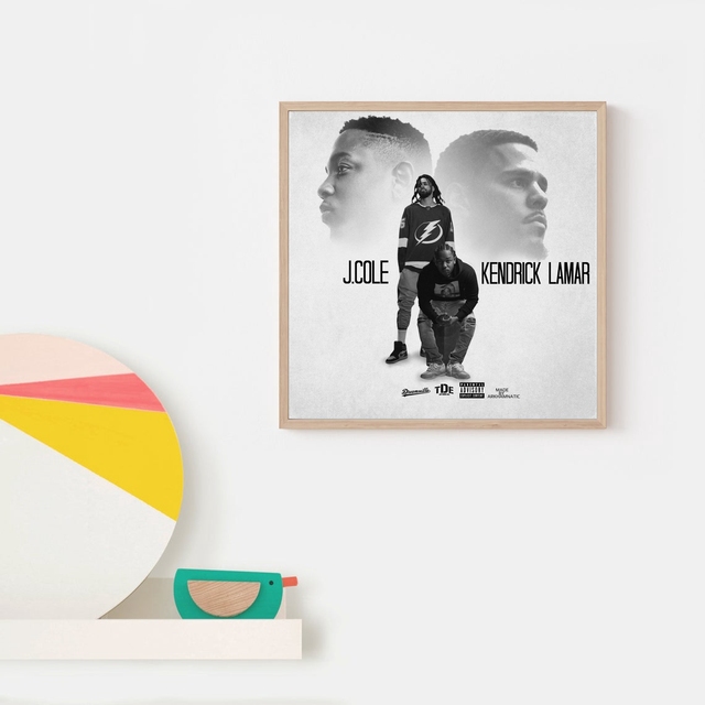 Plakat na płótnie J. Cole KOD Lekendrick Lamar - album okładka - rapowa gwiazda - malarstwo artystyczne - dekoracja ściany - Wianko - 2