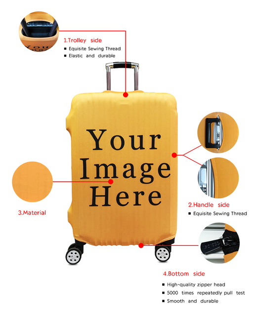 Pokrowiec na walizkę 3D z wizerunkiem małego potwora dla bagaży 18-32 Cal, chroniący przed kurzem i uszkodzeniami – akcesorium podróżne - Wianko - 11