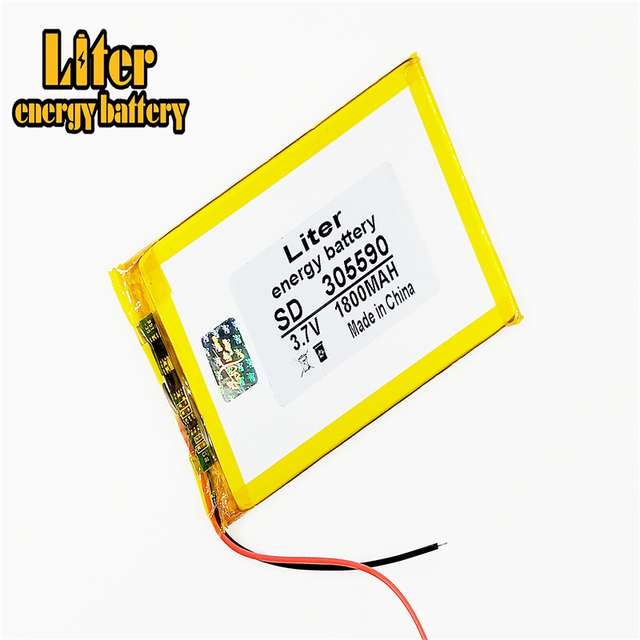 Akumulator litowo-polimerowy 305590 3.7V 1800MAH do GPS, DVD, DVR, tabletów, power banków - Wianko - 10