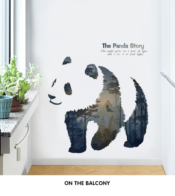 Naklejki ścienne Kreatywne Panda - dekoracje dla pokoju dziecięcego - Wianko - 20