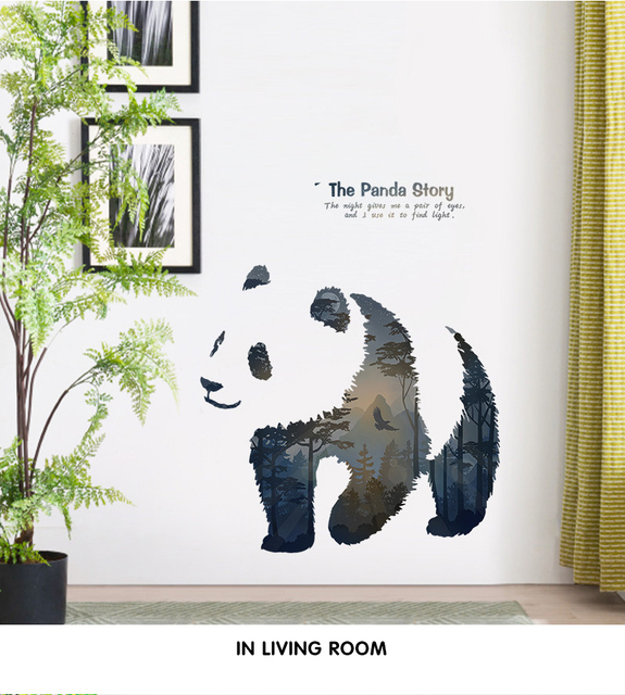 Naklejki ścienne Kreatywne Panda - dekoracje dla pokoju dziecięcego - Wianko - 18