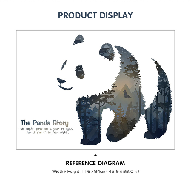 Naklejki ścienne Kreatywne Panda - dekoracje dla pokoju dziecięcego - Wianko - 14