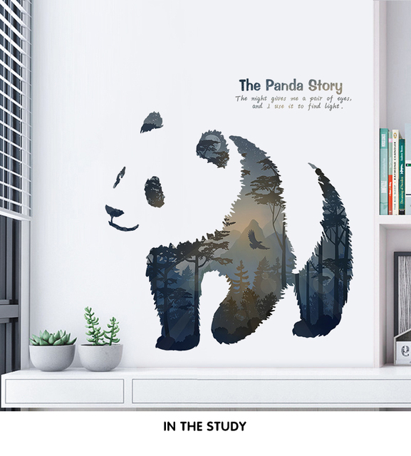 Naklejki ścienne Kreatywne Panda - dekoracje dla pokoju dziecięcego - Wianko - 17