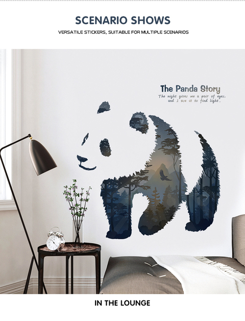 Naklejki ścienne Kreatywne Panda - dekoracje dla pokoju dziecięcego - Wianko - 16