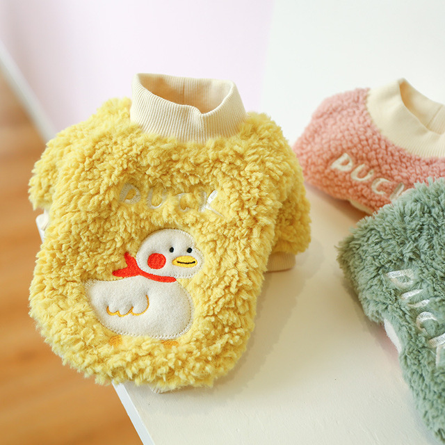Misie ubrania zimowe dla kotów – szalik kaczka z piórami, bluza dla szczeniąt i średnie ubrania dla psów - Wianko - 7