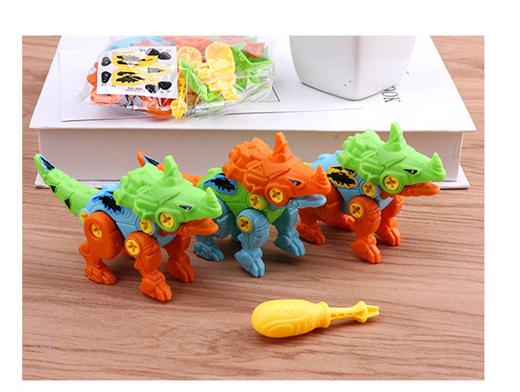 Zestaw 5 sztuk inteligentnych dinozaurów do samodzielnego montażu - idealny prezent na przyjęcie urodzinowe dla chłopców i dziewczynek - Wianko - 5