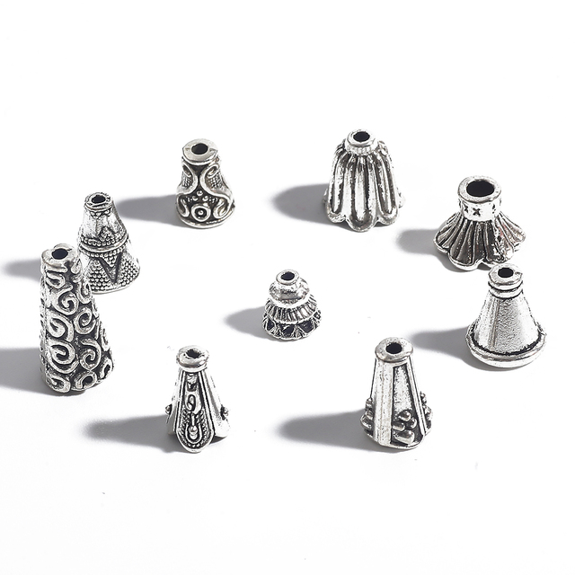 Nowe koraliki Conic Antique srebrny przewód Tassel DIY 10 sztuk 7-18MM do wyrób biżuterii - Wianko - 3