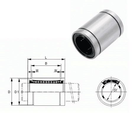 Łożysko liniowe MYT LM3UU o precyzji 3x7x10mm (10-100 sztuk) - Wianko - 1