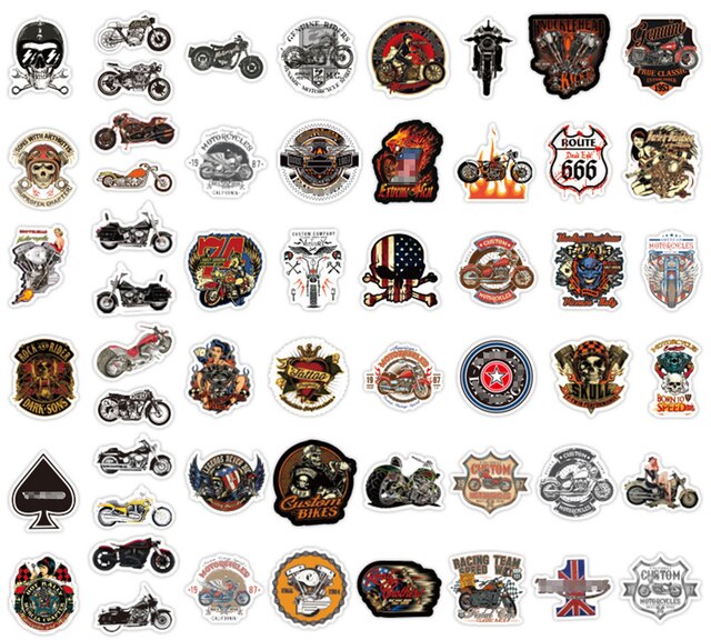 Naklejki dekoracyjne vintage 90s - 50/100 szt. na motocykle, notebooki, laptopy, scrapbooking - Wianko - 4