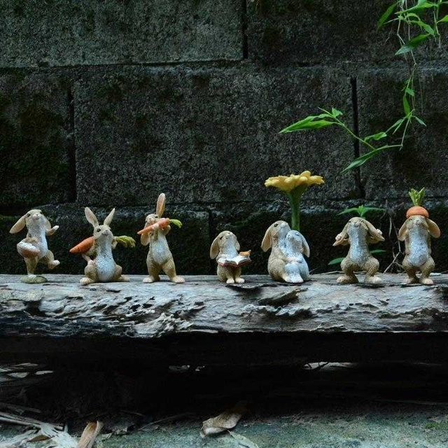 Nowoczesny rysunek miniaturowych figur wielkanocnych Maison Ananas Feng Shui - dekoracje do domu - Wianko - 37