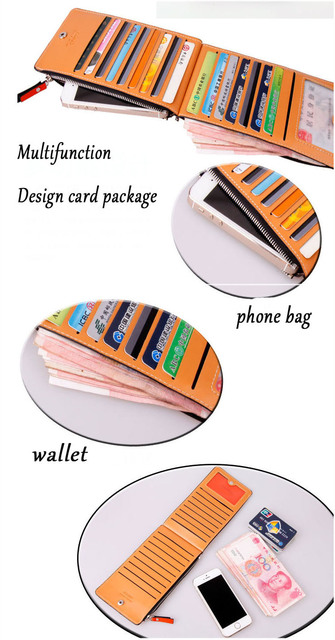 Kobiecy skórzany portfel sprzęgło z podwójnym składaniem i miejscem na karty - marka JXSLTC - Wianko - 7