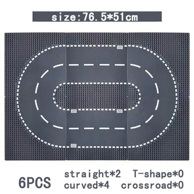 Klocki City Road Street płyta bazowa prosta/krzyżowa/krzywa/T-junction 32x32 kompatybilne z różnymi markami miasta - Wianko - 23