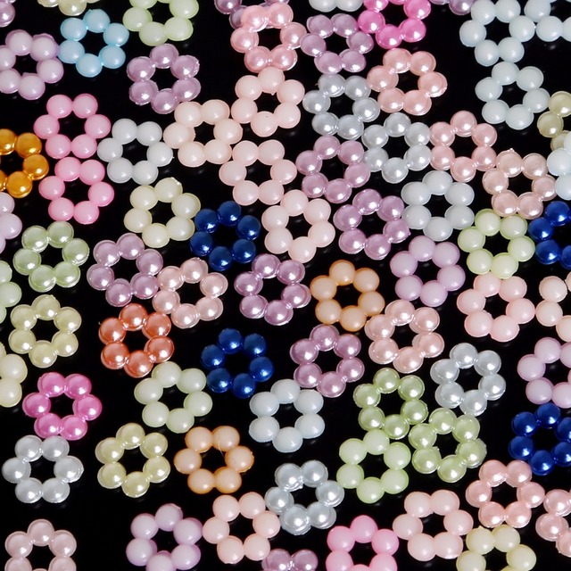 Koraliki Renju 9mm ABS Mix 100 sztuk, płaski kształt, różne kolory, imitujące perły, do biżuterii DIY, ręcznie wykonane - Wianko - 2