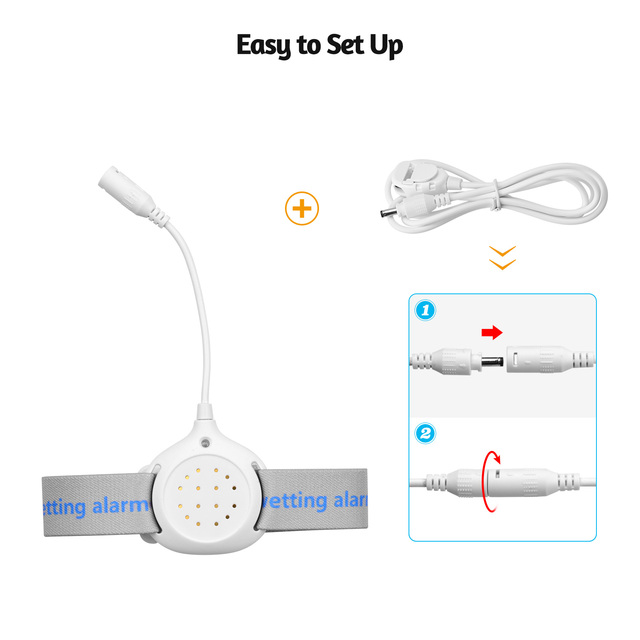 Alarm moczenia nocnego Pee Alarm czujniki Enuresis dla dzieci z dźwiękiem, wibracjami i wskaźnikiem LED - Wianko - 11